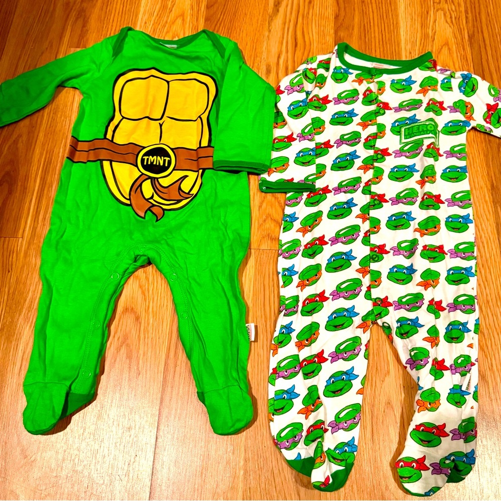 Teenage Mutant Ninja Turtles Boys 0/6 Months Footsie Pajamas
